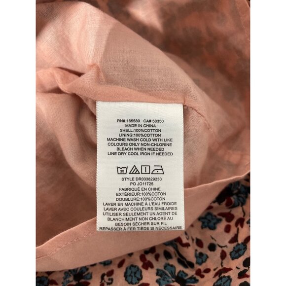 Joie Mini Dress Size XS Floral Print Button Up Gathered Long Sleeve Boho Chic - Picture 7 of 11